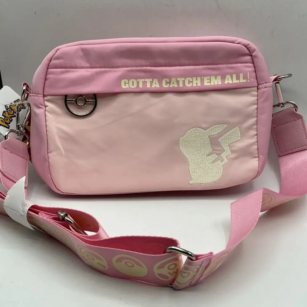 Pokemon Pikachu Gotta Catch Them All Fanny Hip Pack Pink Crossbody Bag Bioworld